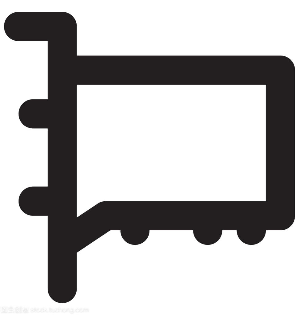 網(wǎng)卡矢量線路圖標(biāo) 一種形象化的網(wǎng)絡(luò)連接符號(hào)